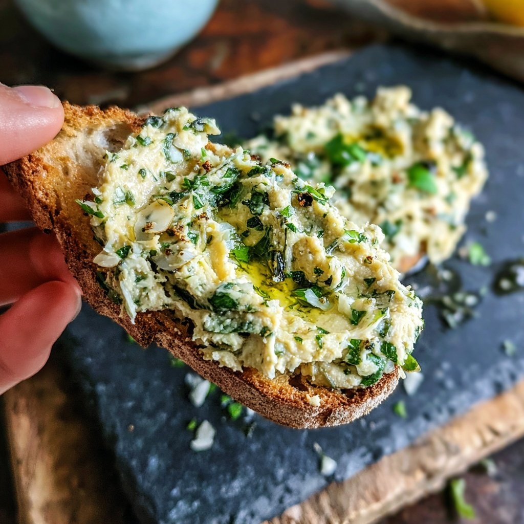 Easy Slider Garlic Herb Chickpea Smash