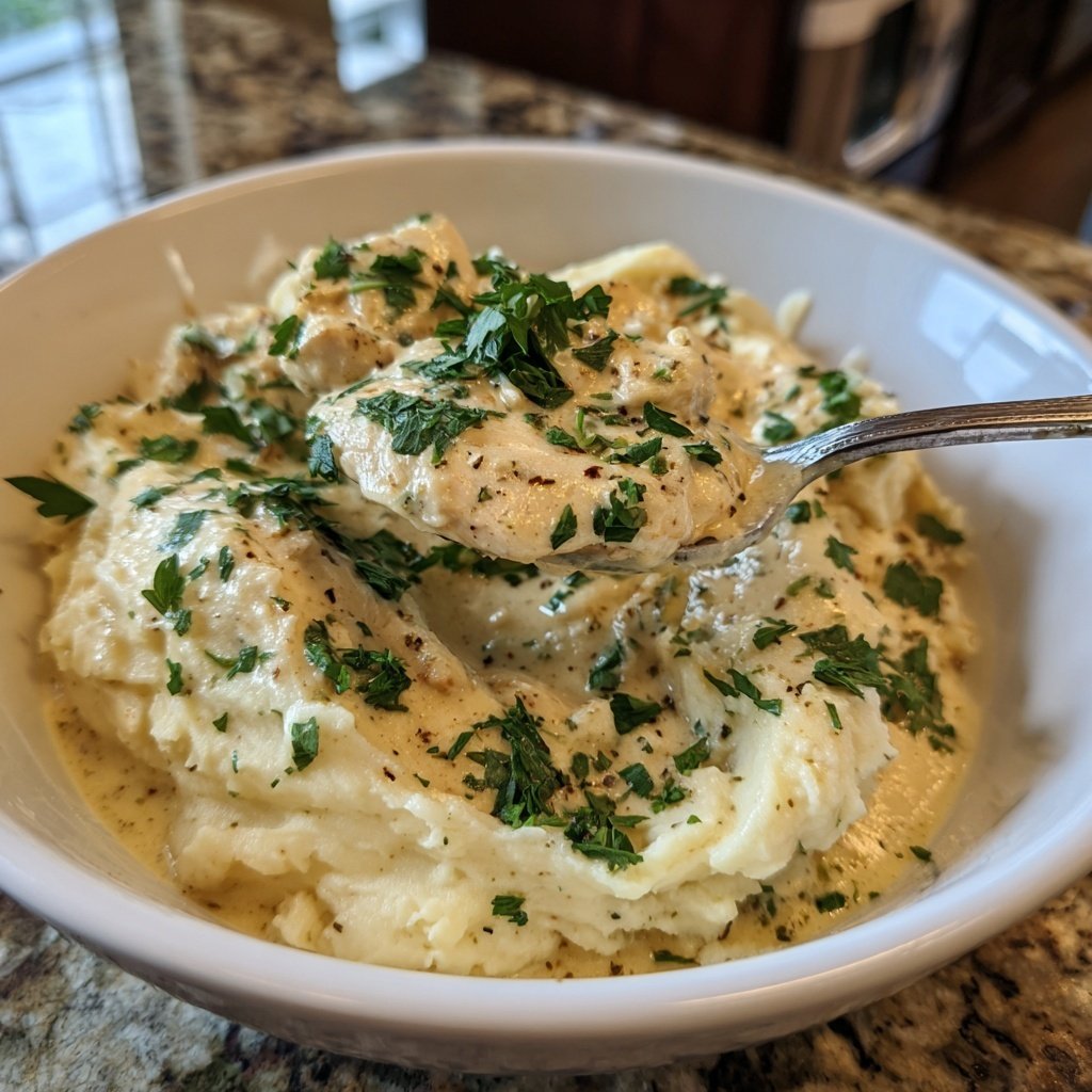 Comfort Food Creamy Chicken and Mashed Potatoes