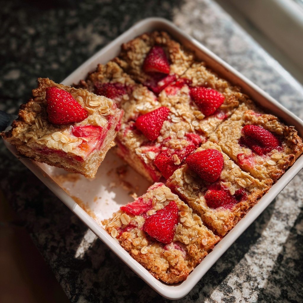 Strawberry Oat Breakfast Bake
