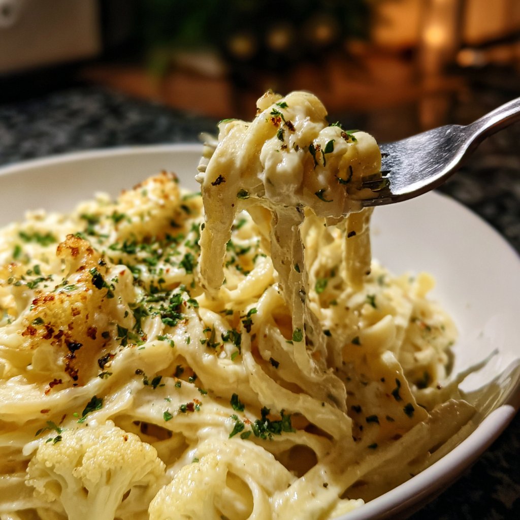 Creamy Cauliflower Alfredo Pasta
