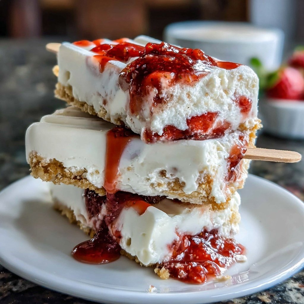 Strawberry Shortcake Ice Cream Bars