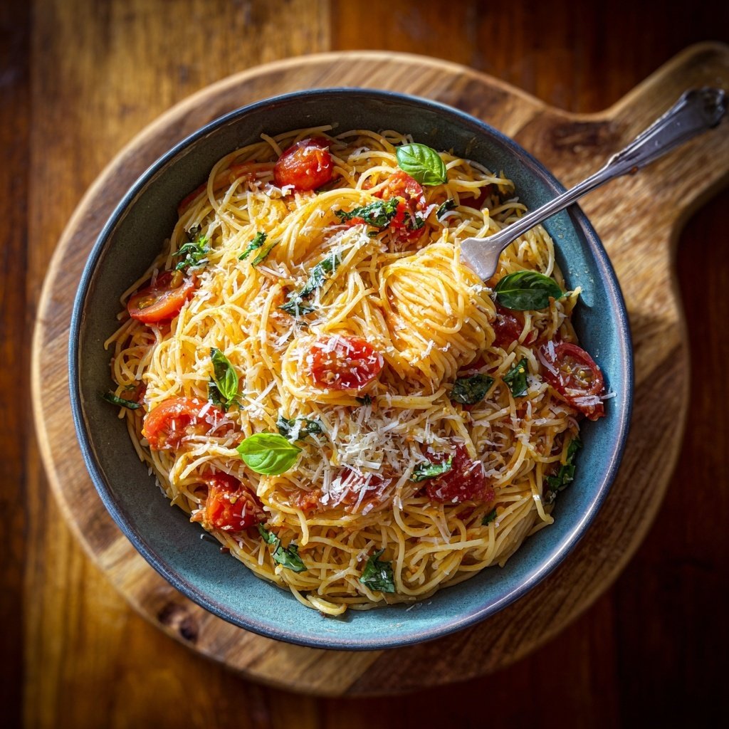 Easy Angel Hair Pasta With Tomato Basil Sauce