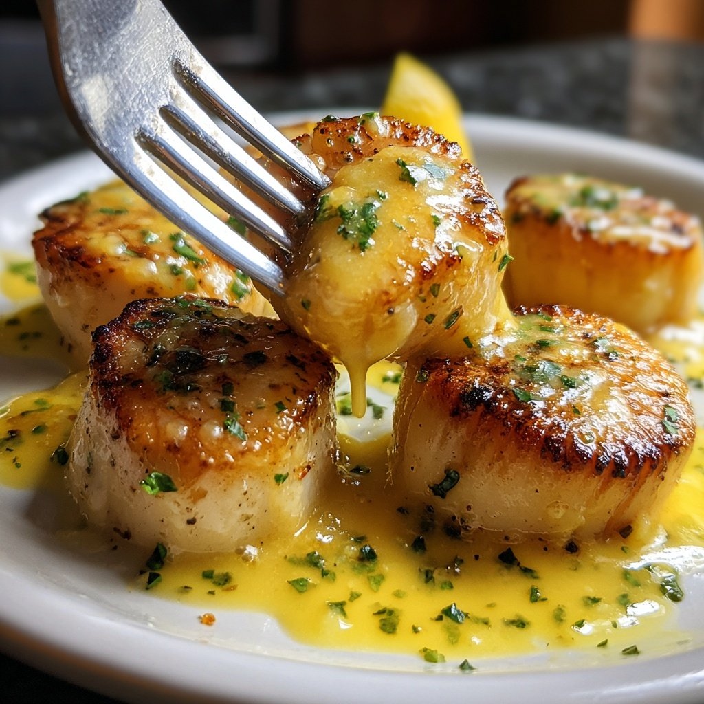 Scallops with Citrus Vanilla Sauce
