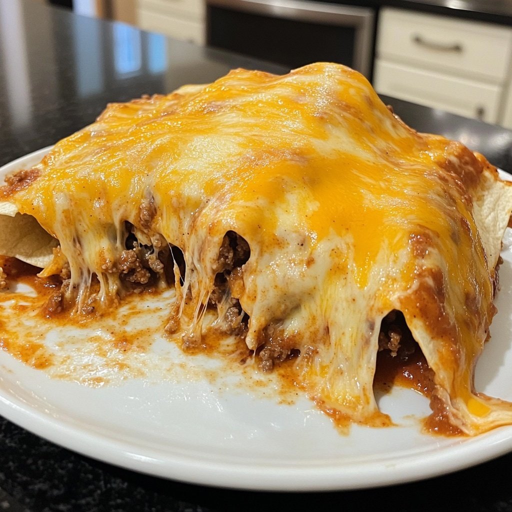 Easy Cheesy Ground Beef Enchiladas